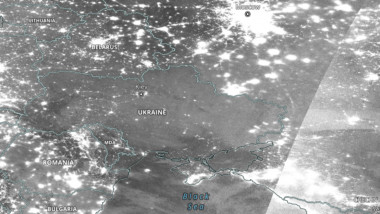 cum se vede blackout-ul Ucrainei din satelit