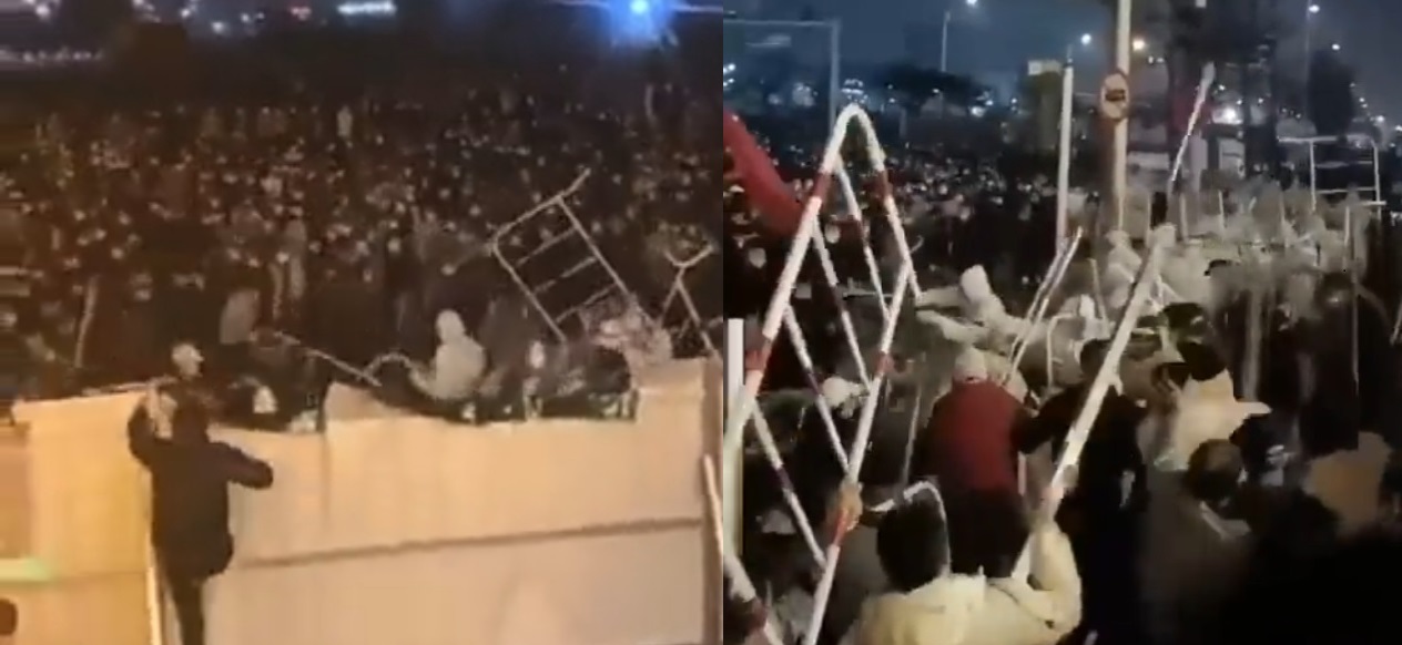 „Ridicați-vă, cei care refuzați să fiți sclavi”. Proteste violente în China, zeci de mii de oameni cer în stradă ridicarea blocajelor