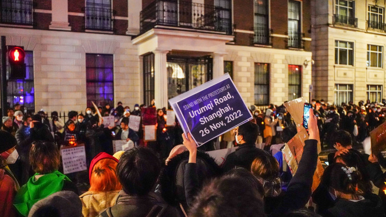 China Anti-Zero-Covid Protest In London