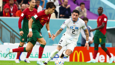 Fază de joc din meciul Portugalia - Uruguay, de la CM de fotbal 2022