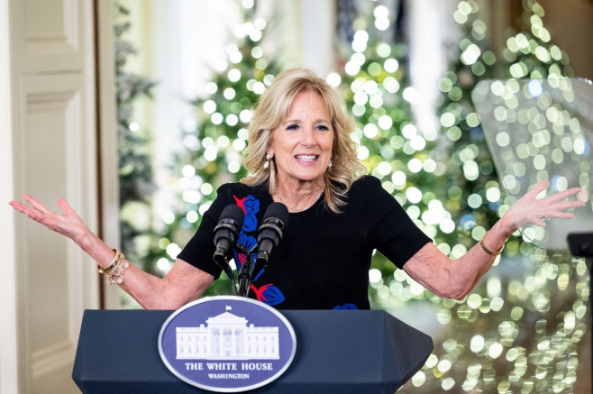 First Lady Jill Biden Delivering a Holiday Message of Unity and Hope in Washington - 28 Nov 2022