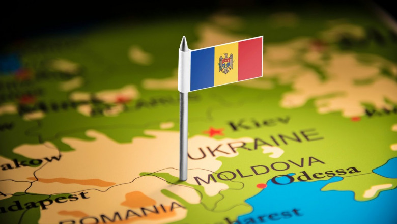 steag al republicii moldova pe o hartĂ