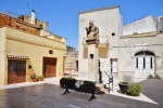 A small square in the historic district of Presicce, a village in the Puglia region of Italy.
