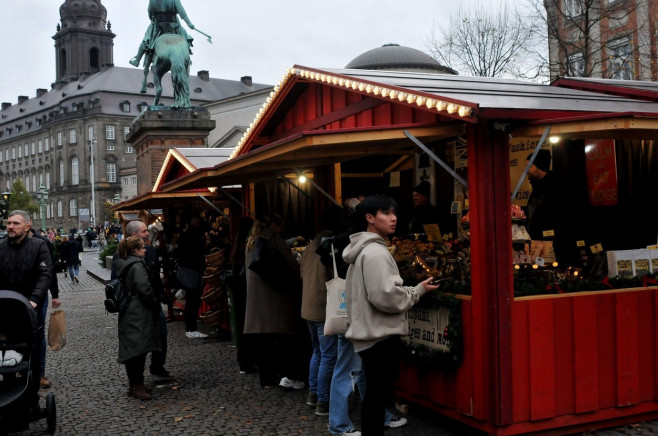 Copenhagen/Denmark/04 November 2022/ 1st.day of christmas market at hojbro plads in danish capital. (Photo. Francis Joseph Dean/Dean Pictures.