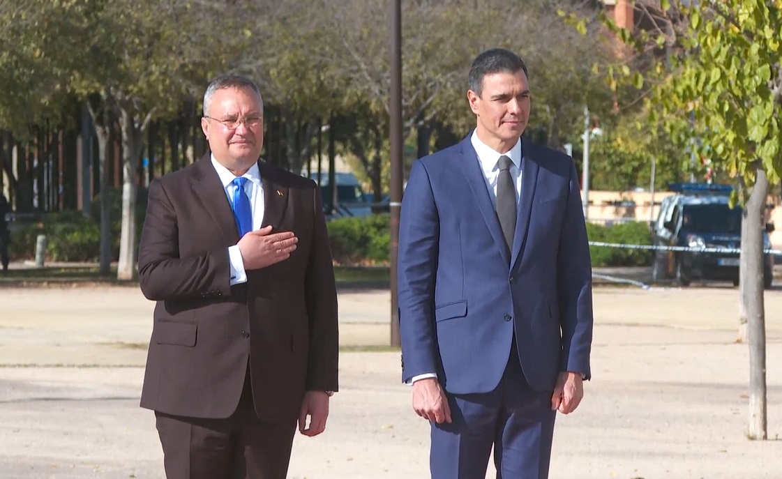 VIDEO Şedinţă comună a Guvernelor Spaniei şi României. Nicolae Ciucă a fost întâmpinat la Castellón de la Plana de Pedro Sanchez