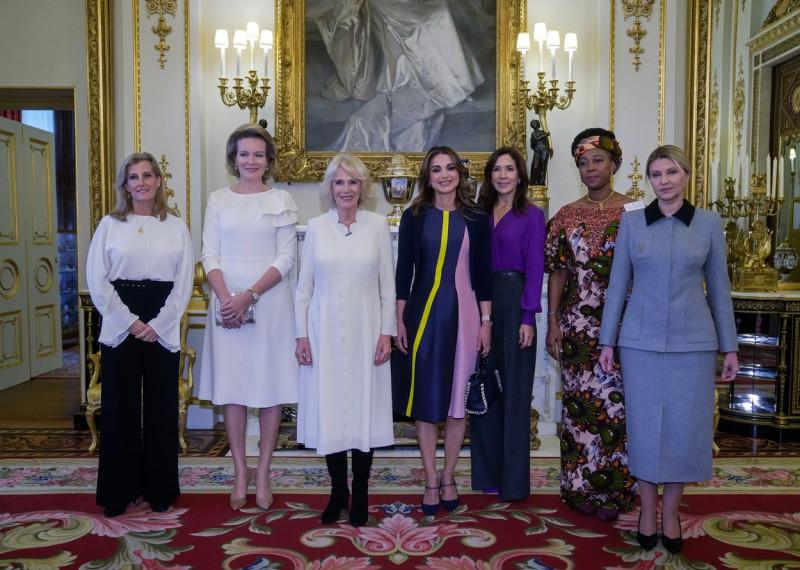 *NO UK PRINT OR WEB USE* Camilla Queen Consort Hosts A Reception To Raise Awareness Of Violence Against Women And Girls - POOL