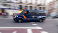 masina de politie spaniola in viteza