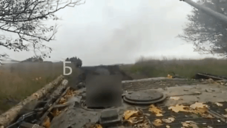 mașină blindată a armatei ruse declanșează o mină în Ucraina, în regiunea Donețk