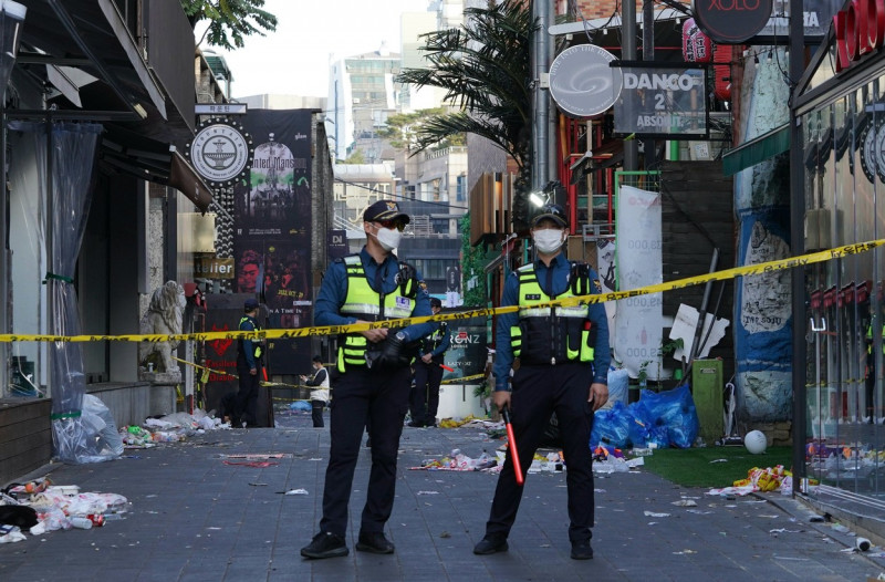 153 confirmed dead in Halloween stampede in Seoul's Itaewon, Seoul, South Korea - 30 Oct 2022