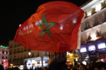 Celebration in Madrid after Morocco qualified for 2022 FIFA World Cup quarterfinal