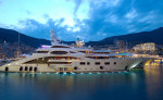 Monte Carlo, Monaco - September 26, 2018: Monaco Yacht Show Atmosphere. Yachts, Yachten, Boot, Boote, Ship, Ships, Superyacht, Superyachts, Sea, Meer, Mare, | usage worldwide