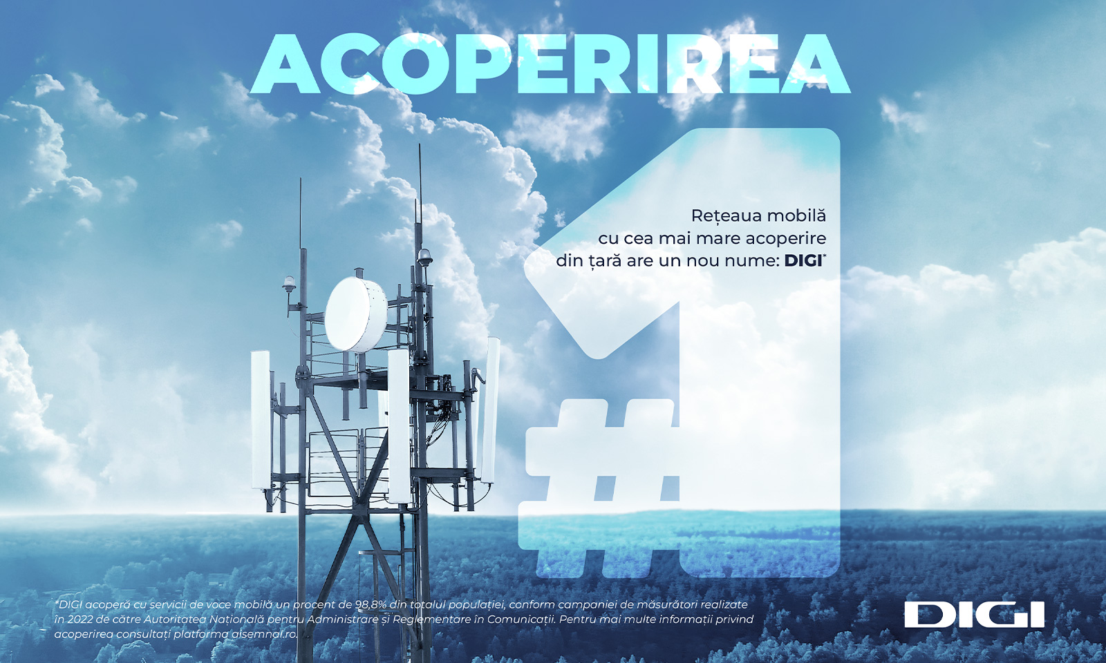 DIGI – operatorul cu cea mai mare acoperire de voce mobilă din România