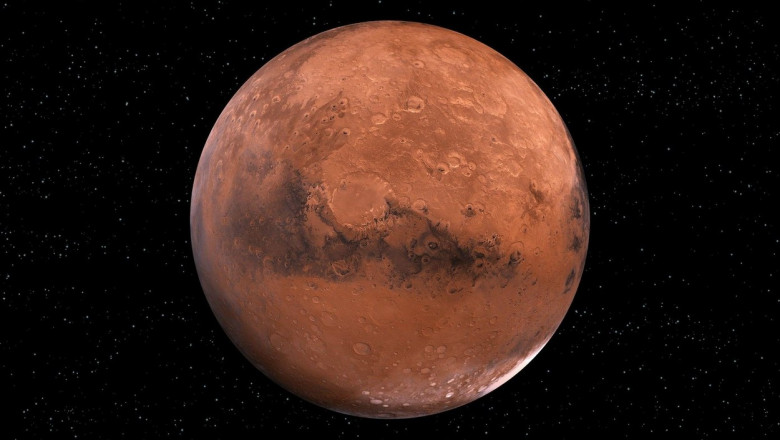 Mars planet in outer space. Elements of this image furnished by NASA.