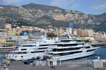 Luxury yachts in the harbour in Monaco, France