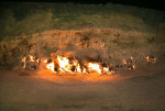 Burning mountain in Yanar Dag, near Baku. Azerbaijan.