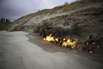 Burning mountain, Yanar Dag, Azerbaijan