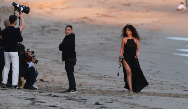 *PREMIUM-EXCLUSIVE* Rihanna proudly flaunts her post-partum 'Mom Bod' during a sultry Chanel Photoshoot on Malibu beach!