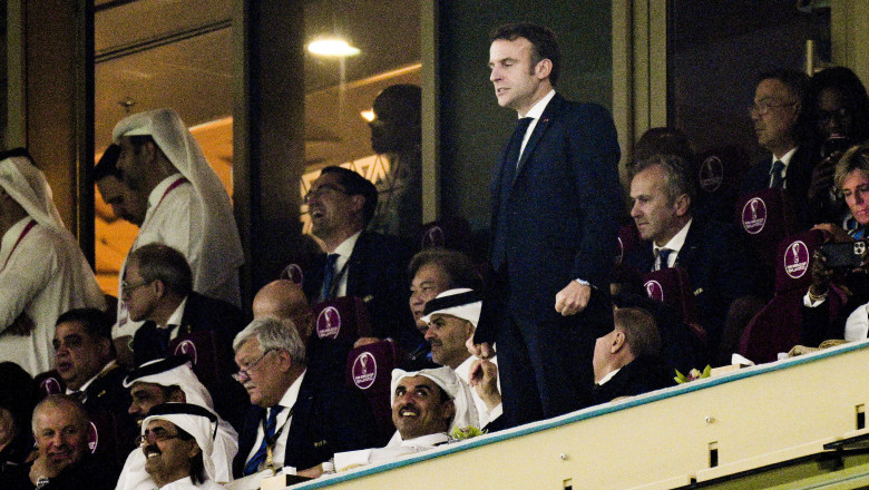 Cum a trăit Macron în tribună finala Campionatului Mondial de Fotbal. Foto: Profimedia Images