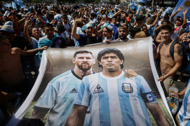 Fanii Argentinei, în delir pe străzile din Buenos Aires