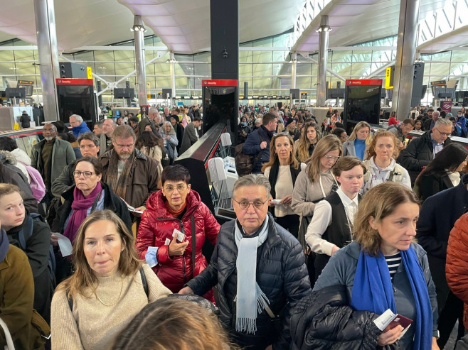 Bad weather at Heathrow Airport, London, UK - 11 Dec 2022