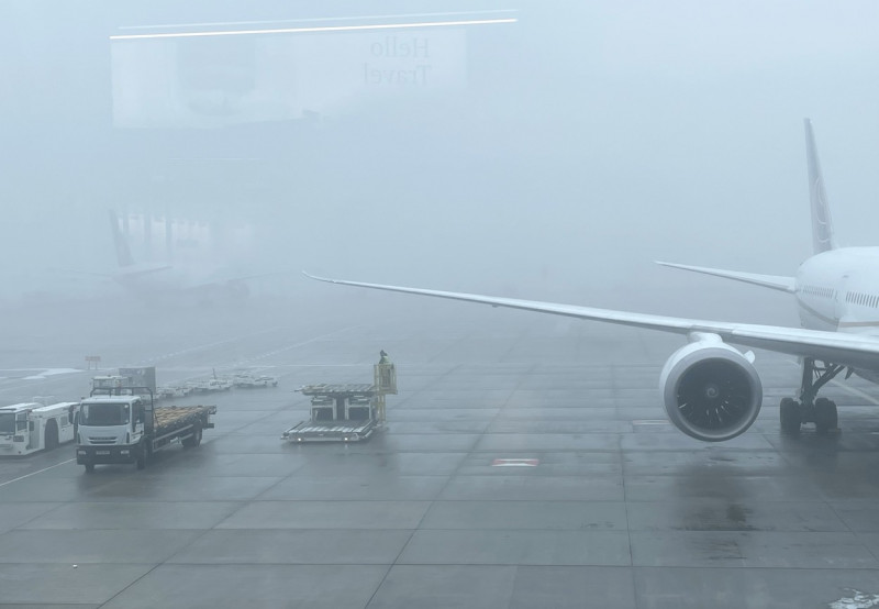 Bad weather at Heathrow Airport, London, UK - 11 Dec 2022