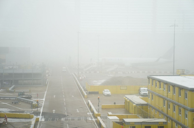 Bad weather at Heathrow Airport, London, UK - 11 Dec 2022