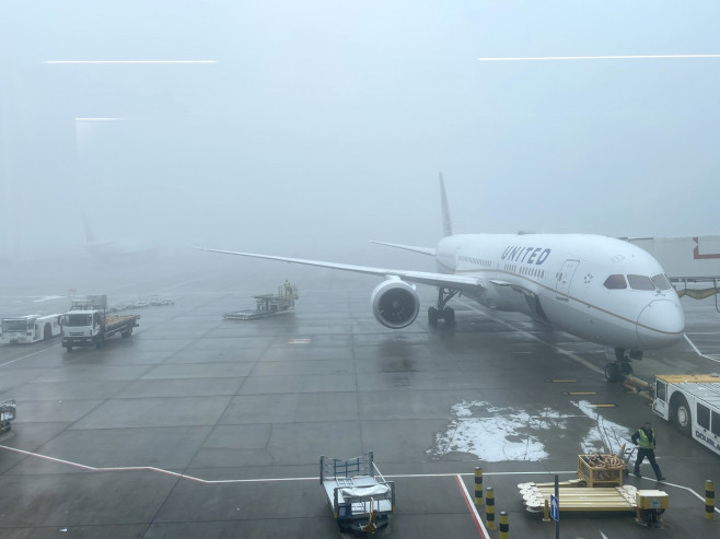 Bad weather at Heathrow Airport, London, UK - 11 Dec 2022