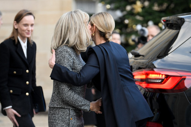 Brigitte Macron Welcomes Ukraine's First Lady Zelenska - Paris, France - 12 Dec 2022