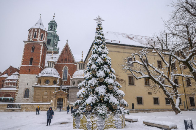 Snowstorm In Krakow, Poland - 12 Dec 2022