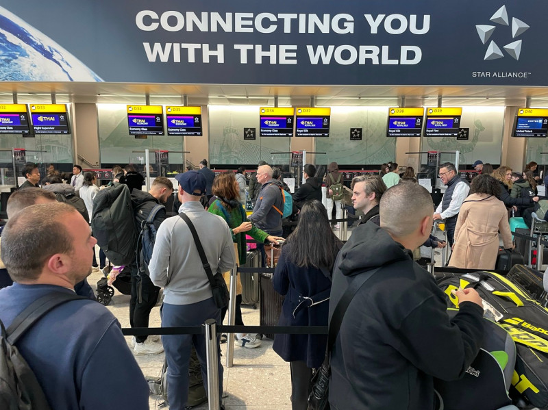 Bad weather at Heathrow Airport, London, UK - 11 Dec 2022