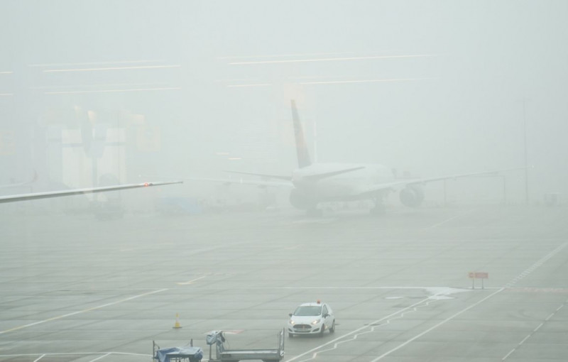 Bad weather at Heathrow Airport, London, UK - 11 Dec 2022