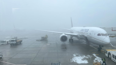 Bad weather at Heathrow Airport, London, UK - 11 Dec 2022