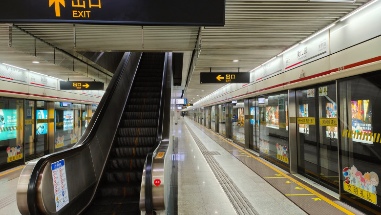 zona goală la metroul din Shanghai