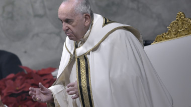 Papa Francisc la slujba de Crăciun