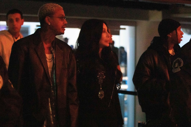 *PREMIUM-EXCLUSIVE* Cher &amp; new beau Alexander Edwards vibe out at The Weeknd concert with Tyga!