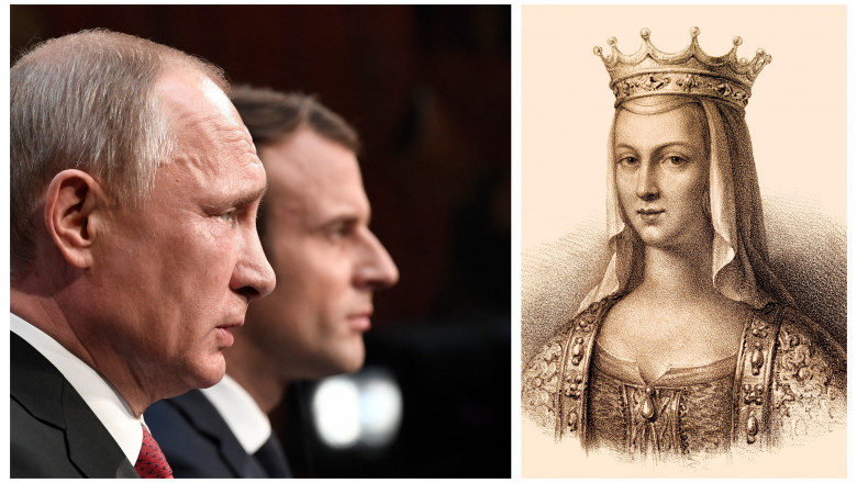 Vladimir Putin, Emmanuel Macron și Ana de Kiev
