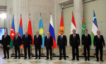 pose for a family photo ahead of an informal meeting of the heads of state of the Commonwealth of Independent States (CIS), Russia, Russian Federation - 26 Dec 2022