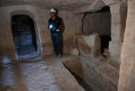 Archeologist Saar Ganor Stands Inside The Salome Burial Cave