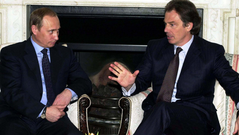 Tony Blair și Vladimir Putin