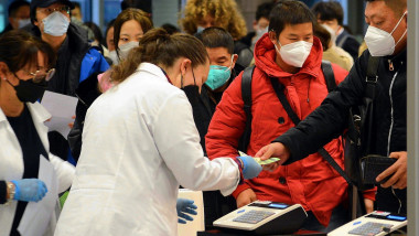 Mandatory Covid-19 testing for arrivals from China, Milan Airport, Italy - 29 Dec 2022