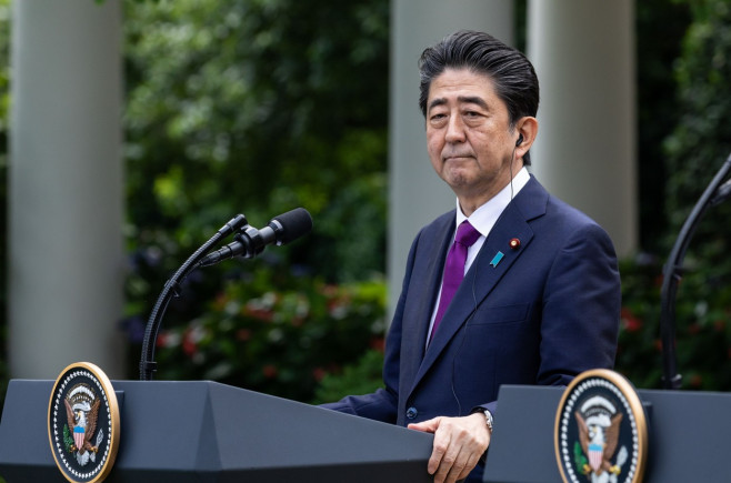 President Trump Holds Joint News Conference With Japanese Prime Minister Shinzo Abe, Washington, United States - 07 Jun 2018