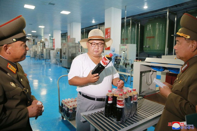 North Korean Leader Kim Jong Un Inspects the Kumsanpho Fish Pickling Factory