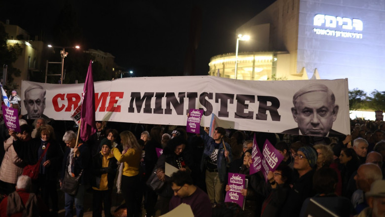 Marş de amploare împotriva lui Netanyahu la Tel Aviv