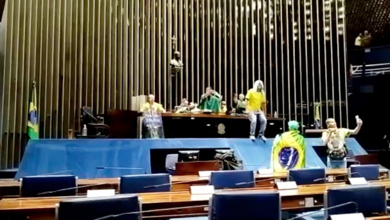 Bolsonaro supporters storm Congress and Court, Brasilia, Brazil - 08 Jan 2023