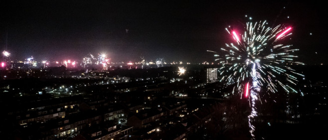 Celebrating New Year's Eve at Home, Veghel, Netherlands - 01 Jan 2023