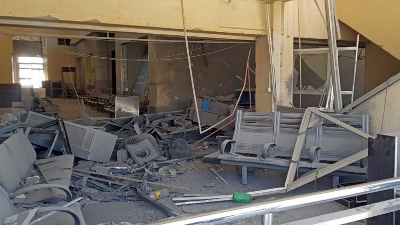 damage at the Damascus International Airport following an Israeli strike