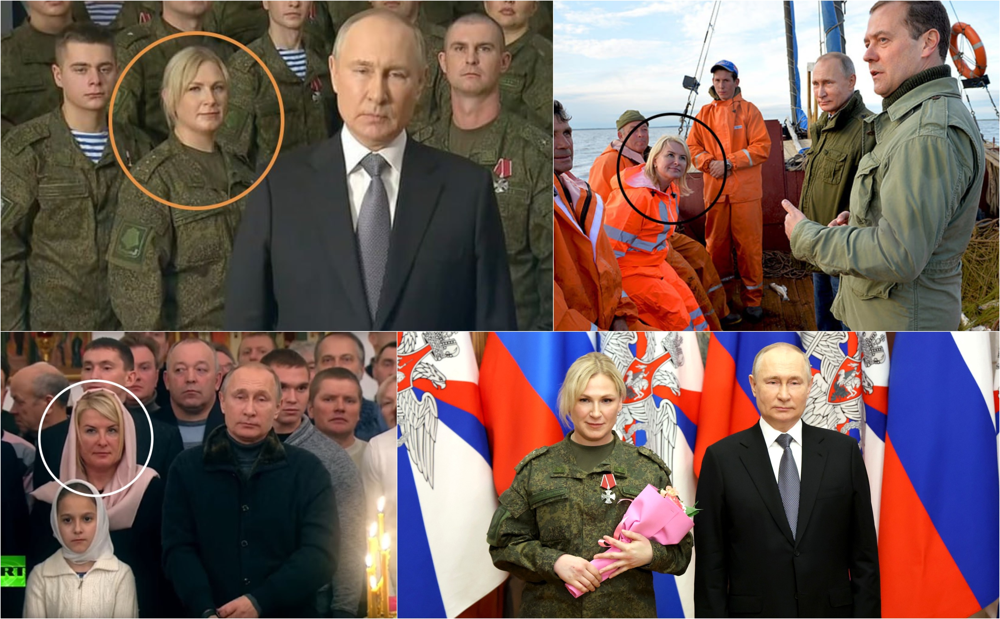 Cine este blonda misterioasă care apare în toate imaginile cu Putin interpretând diferite roluri