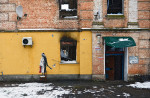 Banksy's murals in Kyiv Region, Hostomel, Ukraine - 26 Nov 2022