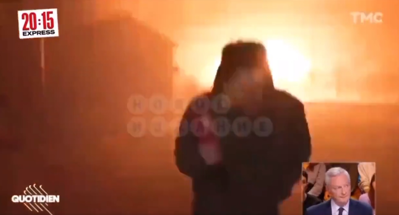 VIDEO. O rachetă rusească explodează în apropierea unui jurnalist francez. Momentul a fost surprins în direct