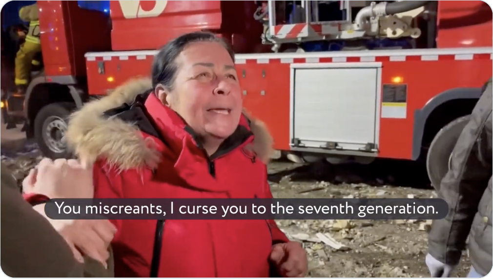 „Vă blestem până la a șaptea generație!” Strigătul de disperare al unei ucrainence care și-a pierdut fiul în atacul rus de la Dnipro